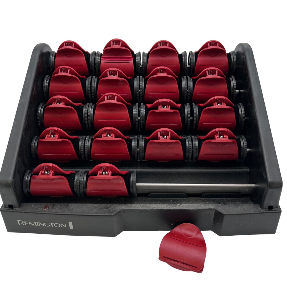 Remington T Studio H-9096 Ionic Conditioning Hair Setter 20 Hot Rollers READ
